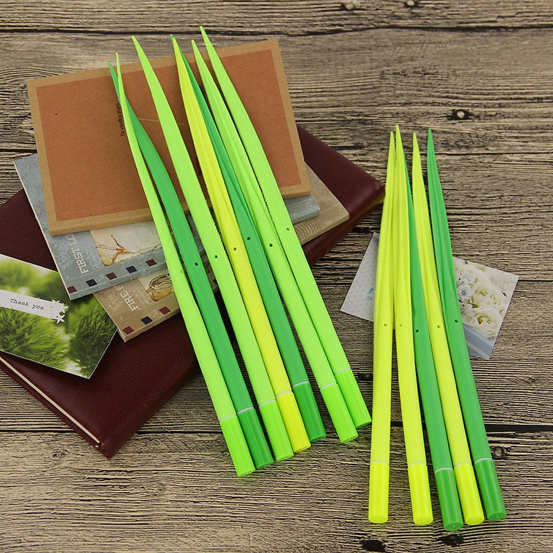 6 Grass Blade Leaf Pen Set