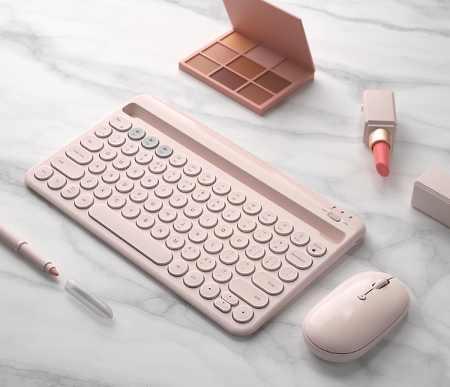 Kawaii Pastel Color Wireless Keyboard