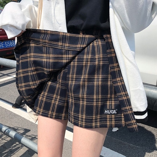 Fashion Vintage Plaid Mini Skirts