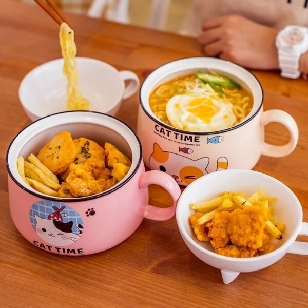 Cute Instant Noodles Bowl Cat kawaii