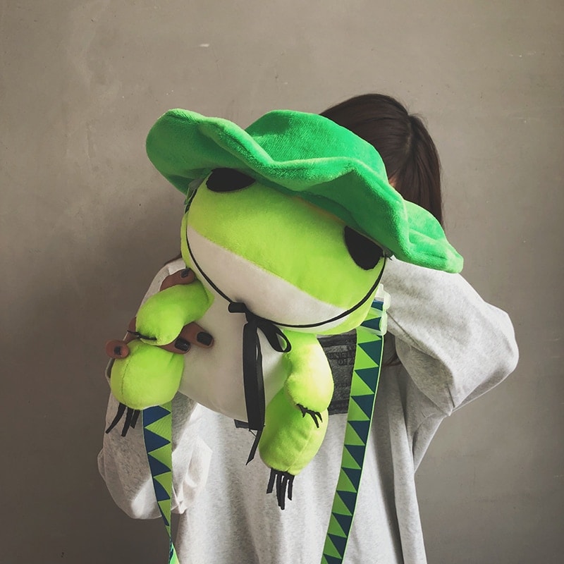 Cute Frog Plush Shoulder Bag