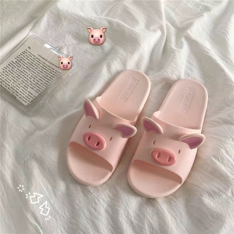 Kawaii Pink Pig Home Slippers