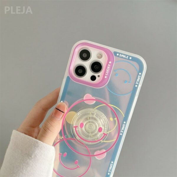 Cute Smile Flower iPhone Case Bracket kawaii