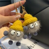 Fuzzy Elfin Ball Bag Nyckelring Nyckelring kawaii