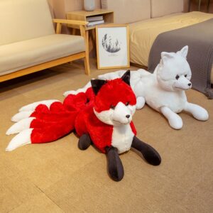 Red Nine Tails Fox Plush Toys Fox kawaii