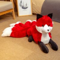 Red Nine Tails Fox Plyschleksaker Fox kawaii