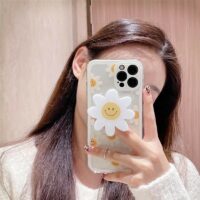 Custodia per iPhone con fiori estivi carini Staffa kawaii
