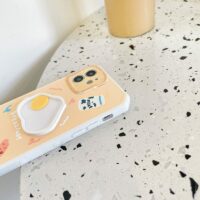 Söta Diamond Frame Egg iPhone-fodral Ägg kawaii