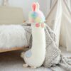 Fluffy Rainbow Hair Alpaca Plush Toys Pillow kawaii