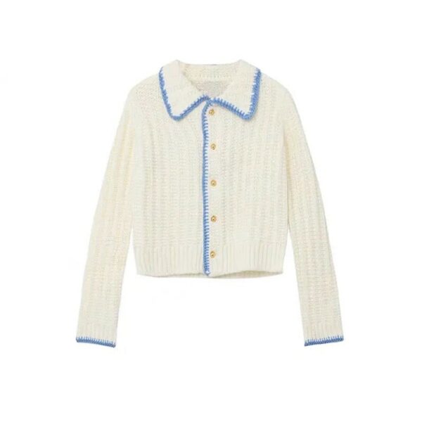 French Short Cardigan Sweaters French kawaii