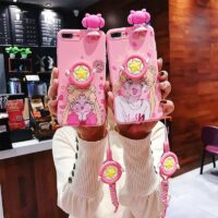 핑크 우사기 삼성 휴대폰 케이스 핑크 카와이