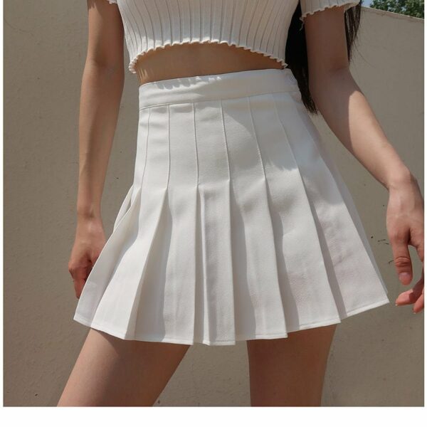 かわいい白プリーツスカートミニスカートかわいい