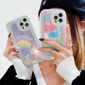 Aurora Rainbow iPhone Case Ins kawaii