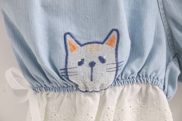“Where is The Cat?” Denim Bloomers Shorts