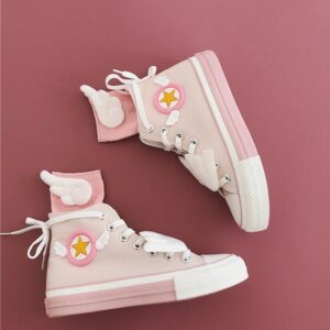 Roze Cardcaptor Sakura Wings canvas schoenen Cosplay-kawaii