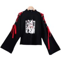Suéter acampanado con cinta de zorro Kawaii Zorro kawaii