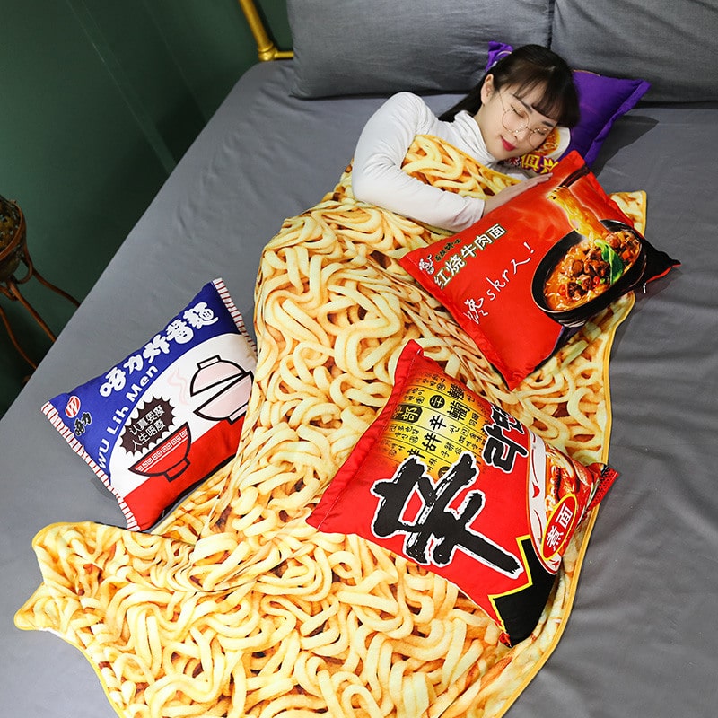Kawaii Instant Noodles Pillow