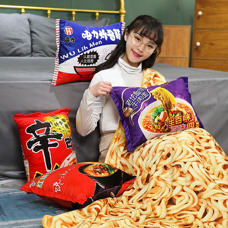 Kawaii Instant Noodles Pillow
