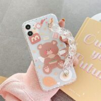 iPhone-Hülle mit Cartoon-Bär-Armband Bär kawaii