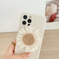 White Weave Daisy Flower iPhone-fodral Daisy kawaii