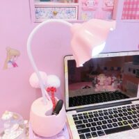 Kawaii różowa lampa biurkowa Sakura Lampa Light kawaii