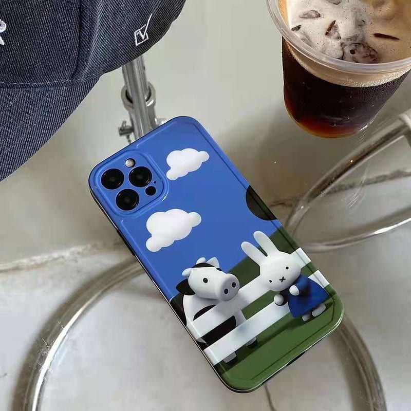 Cow Rabbit Cloud iPhone Case