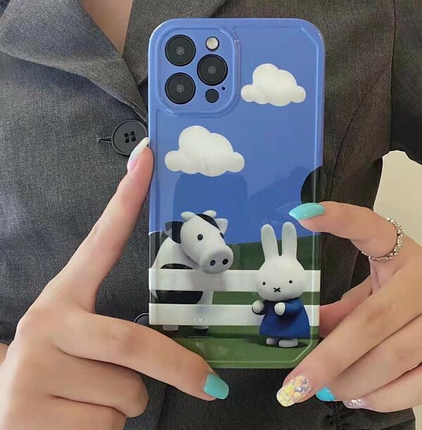 Cute Cow Rabbit Cloud iPhone Case Cloud kawaii