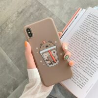 Niedliche Bären-Bubble-Tea-iPhone-Hülle Bären kawaii
