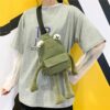 Cute Frog Zipper Canvas Crossbody Bag Canvas kawaii