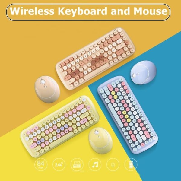 Kawaii Pink Wireless Keyboard Mouse kawaii
