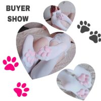 3D-schattige kattenpootkussen dij hoge sokken Kattenpoot kawaii