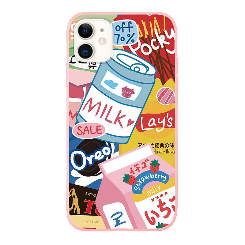 Cute Cake Milk Pattern iPhone Case