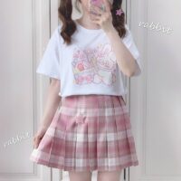 일본 카와이 귀여운 애니메이션 흰색 티셔츠 일본어 귀엽다
