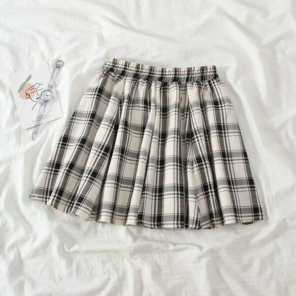 Kawaii Soft Girl High-waisted Plaid Short Skirts Japanese kawaii