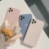 Simple Solid Color Heart iPhone Case Heart kawaii