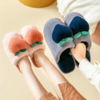 카와이 피치 푹신한 슬리퍼 귀여운 신발