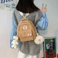 Koreański pluszowy mini plecak Koreańskie kawaii