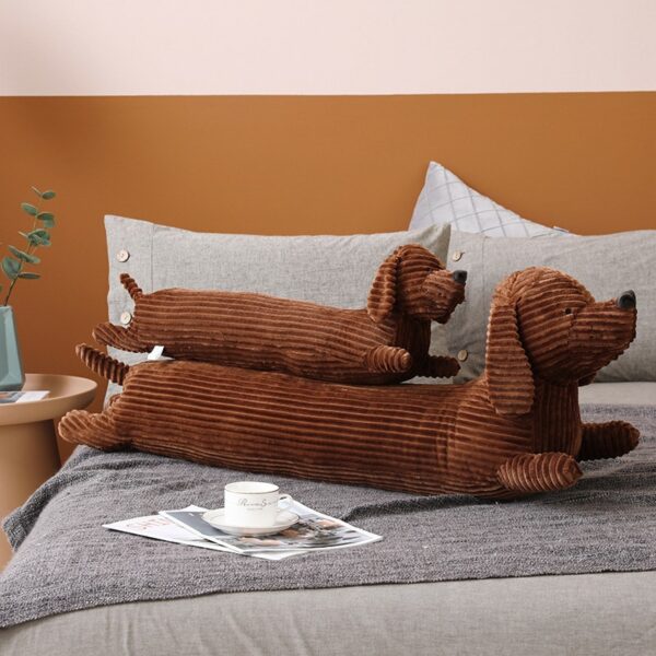Cute Dachshund Dog Hug Stripe Pillow Dachshund Dog kawaii