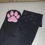 3d Cute Cat Paw Pad Thigh High Socks