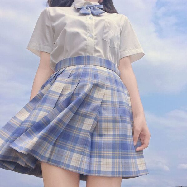 Kawaii High Waist Country Pleat Skirt Harajuku kawaii