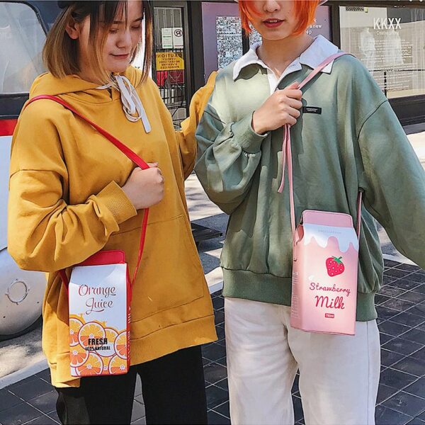 Kawaii Harajuku Milk Crossbody Shoulder Bag Crossbody Bag kawaii