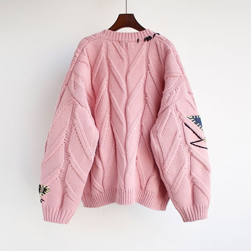 Kawaii Pink Personality Cardigan Sweater