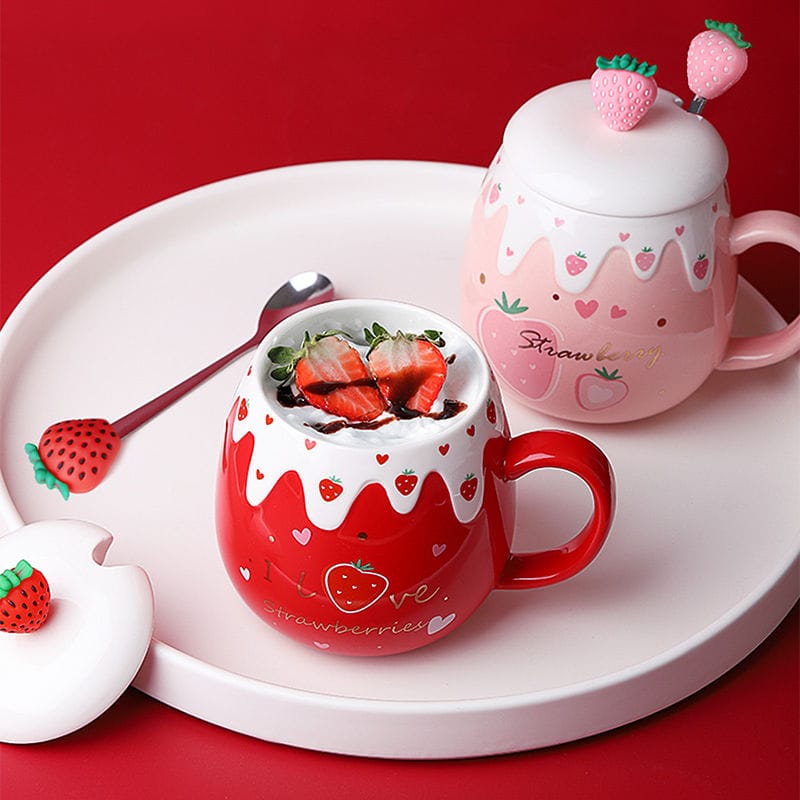 Cute Strawberry Coffee Mug 500ml