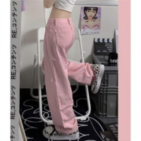 roze spijkerbroek