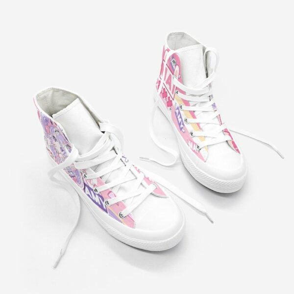 Game Girl Print High Cut Canvas Sneaker Canvas Shoes kawaii