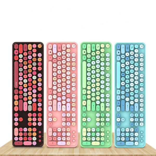 Colorful Wireless Keyboard Punk Keyboard kawaii