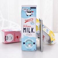 Zufälliges Federmäppchen im Milchbox-Design Süßes Kawaii