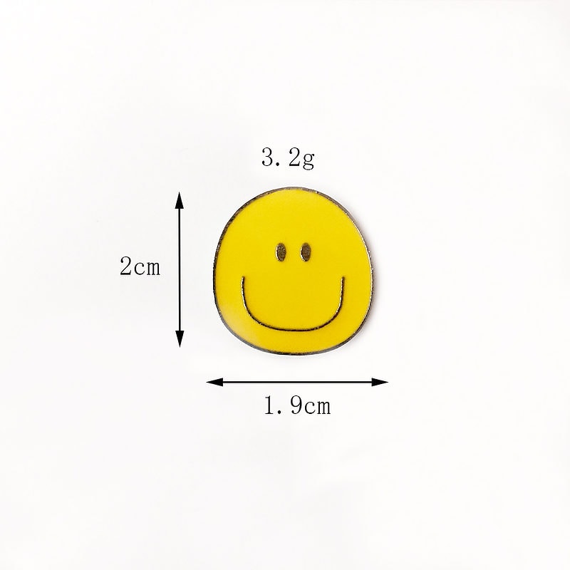 Cartoon Smiling Face Enamel Pins