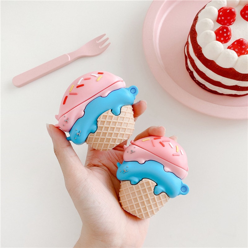 Kawaii Ice Cream Cone Airpods Case