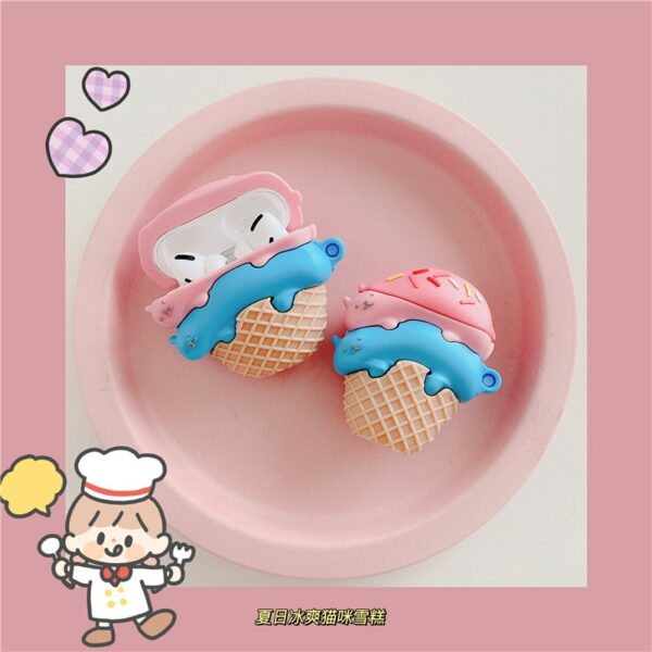 Kawaii Ice Cream Cone Airpods Case Ice Cream kawaii
